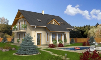 Interesting attic house with a room on the ground floor.